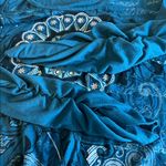 Bobbie Brooks Medallion Print Ruched Long Sleeve TShirt Blue Size 1X Photo 6