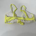 Aerie NWOT  Neon Yellow Polka Dot Bikini Top Size Small Photo 2