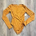 Free People  Long Sleeve Henley Bodysuit Photo 0