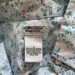 Cabin creek Vintage  Floral Blue Button Down Collared Shirt 90s Flower Preppy 8 Photo 2