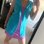 Vintage pacific beach brand Lilly like beach swim coverup with‎ gold buttons Blue Size M Photo 0