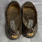 Jimmy Choo  RARE Leopard Print Glitter Patent Leather Ballet Flats Photo 2