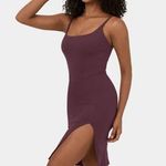 Halara Spaghetti Strap Square Neck Corset Bodycon Midi Casual Dress Purple XS Photo 1