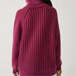 Free People Big City Turtleneck Sweater In Mulberry Garnet Size Medium NWT Photo 2