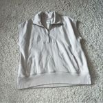 Abercrombie & Fitch ABERCROMBIE Oversized Tunic Half-Zip Vest Ivory size Xl Photo 0
