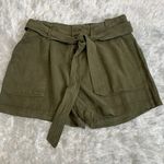 Pam & Gela NWT  Army Green Paper Bag Shorts Sz Medium Photo 0