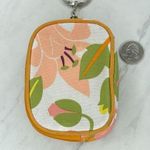 Clinique  Small Floral Pouch Makeup Cosmetic Bag Keychain Keyring Photo 1