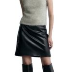 ZARA  Gray Rhinestone Trim High Neck Sweater Top Photo 4