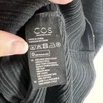 COS Womens Cotton Short Sleeve A Line Short Sleeve Shirt Dress Black Size Small Photo 4