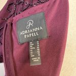Adrianna Papell Cassis Sequin Beaded Maxi Gown Dress Size 10 Plum Purple Gatsby Photo 6