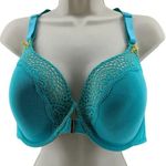 Cacique Lane Bryant T Shirt Shaping Solution Teal Green Lace Bra Lace Back 40DD Photo 0