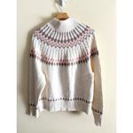 Nicole Miller  Artelier‎ Sweater Cream Fair Isle Mock Neck Women’s Size XL Photo 1