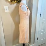 Antonio Melani Corset Waist Orange/White Micro Stripe Sheath Career Dress Sz 0💚 Photo 3