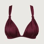 Berlook Burgundy Jacquard Knot Bikini Top ONLY 70 Red Size XS Photo 5