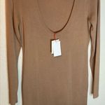Nordstrom NWT Open Edit Knit Open Back Sweater Dress Size Large Tan Smoke Photo 4