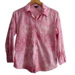 True Grit | Pink Tie Dye Western Print Relaxed Button down Shirt Tie Dye | Small Photo 0
