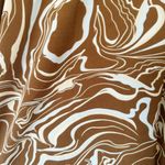 Princess Polly Marble Mae Button Up Satin Shirt Multicolor Brown/Tan Size 4 Photo 5