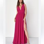 Lulus Heavenly Hues Elegant Magenta Sleeveless Maxi Dress Size Medium Photo 9