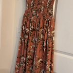 Asymmetrical Floral Dress in dusty rose Pink Photo 0