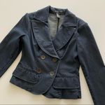 Via Penny Lane Reworked Apparel | Britney Spears Graphic Denim Blazer Jacket Blue Photo 0