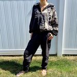 Vintage Pebble Beach Black Brown Retro Geometric 90’s Windbreaker Tracksuit Sz S Photo 34