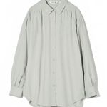 Uniqlo Linen Blend Oversized Shirt Button Up White NWT XS Photo 4