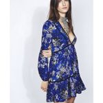 Jaase NWT  Blue Floral Long Sleeve Tiered Boho Jessie Dress Size LARGE‎ Photo 2