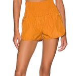 Free People  Movement The Way Home Shorts Pocket Smocked Warm-Up High Russet S Photo 0