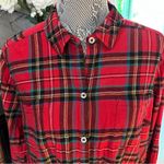 Croft & Barrow Red and Green Plaid Woman’s Flannel Shirt Size XXL Photo 3
