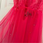 Victoria's Secret Victoria’s Secret Neon Pink Sheer Lace Babydoll Slip Sz Medium Intimates Photo 7