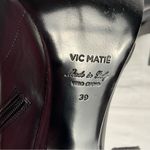 Vic Matie Ankle Boots Sz 39 Soft Leather Black & Red Pointed Toe Booties Photo 3