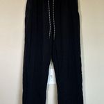 Athleta Trekkie Drawstring Womens Straight Crop Pant Size 4 tall Black #988054 Photo 0