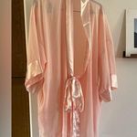 Victoria's Secret  Gold Label Pink Satin Robe Intimates Photo 0