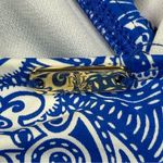 Ralph Lauren  Blue Paisley Ruffle Front Swimsuit NWT - Size 6 Photo 7