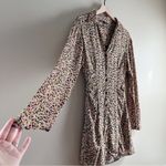 ZARA Floral Mini Shirt Dress Long Sleeves Pink Green Black Yellow, Size XS Photo 8