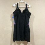 NWT Swimsuits for All floral tropical black crossed swim dress Size 28 Photo 5