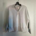 Madewell  Green Mint MWL Airyterry Half-Zip 100% Cotton Tunic Sweatshirt Sz S Photo 1