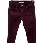 Levi's 711 Skinny Jeans Deep Plum Purple Maroon Midrise Stretch Denim Photo 2