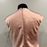 Amsale Rose Pink Drape Asymmetric Hem Satin Cocktail Dress Size 8 Photo 6