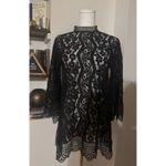Johnny Was  BIYA Starlet Lace Blouse In Black Size Small EUC Photo 1