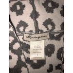 Cotton Emporium Leopard Print Cardigan Size S Open Front Gray Winter White Long Sweater Pockets Photo 8
