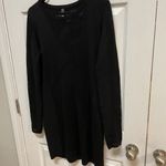 Poof! Women's Black Net Long Sleeve Bodycon Mini Dress Size M/L Punk Goth Cocktail Photo 3