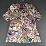 Jade Melody Tam Blouse Womens Small Pullover Slit V Photo 11