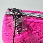 Juicy Couture Pink Velvet Logo Zipper Top Makeup Bag Accessory NWT Photo 6