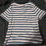 SheIn Plus Sized Pink & Blue Striped Polo Photo 1