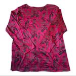 Slinky Brand  long sleeve top red black gray medium Photo 3