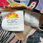 C&C California  100% Linen Tropical Print Shift Dress With Pockets Photo 9