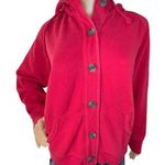 Sonoma Red Button Up Hoodie With Knit Hood Photo 0