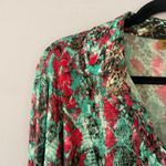 Wrangler NWT  Pink Blue Deadstock Shimmer Snakeskin Button Down Women size Large Photo 3