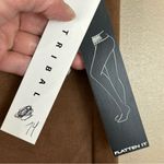 Tribal Flatten It Slimming Toffee Brown Faux Suede Leggings Stretch Pants XL Photo 4